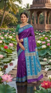 Handloom Jamdani Sarees (Purple)